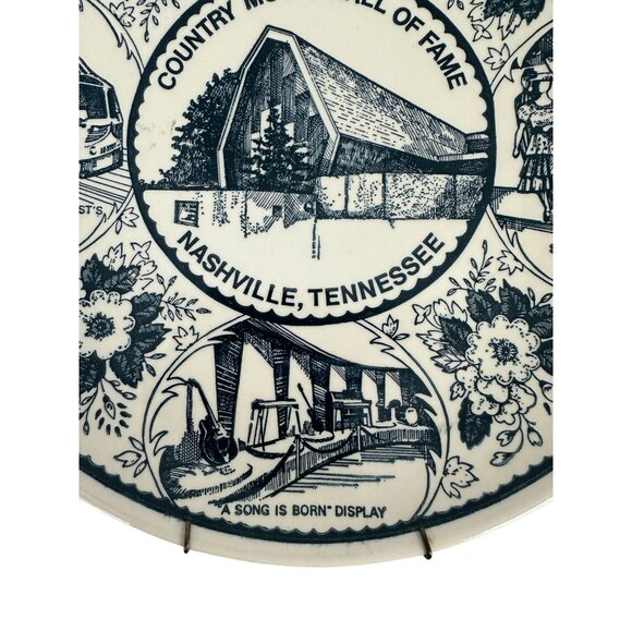Country Music Hall Of Fame Nashville Plate 10" Ceramic Vintage - Picture 4 of 11